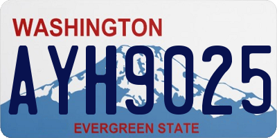 WA license plate AYH9025