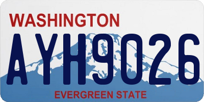 WA license plate AYH9026