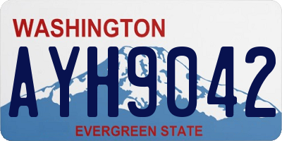 WA license plate AYH9042