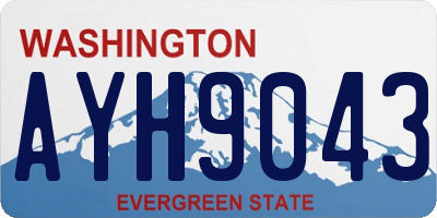 WA license plate AYH9043