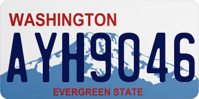 WA license plate AYH9046