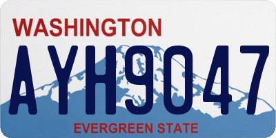 WA license plate AYH9047