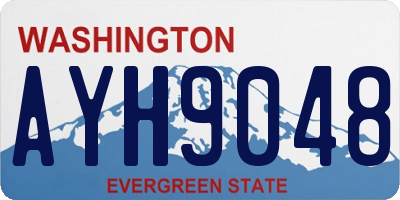 WA license plate AYH9048