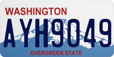 WA license plate AYH9049