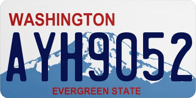 WA license plate AYH9052