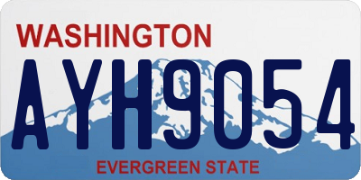 WA license plate AYH9054