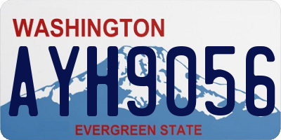 WA license plate AYH9056
