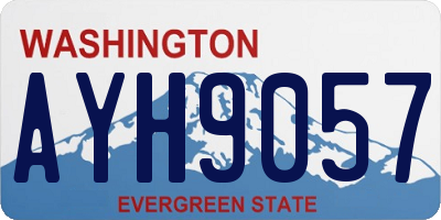 WA license plate AYH9057