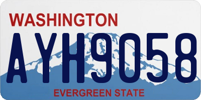 WA license plate AYH9058