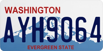 WA license plate AYH9064