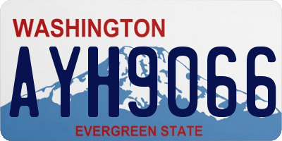 WA license plate AYH9066