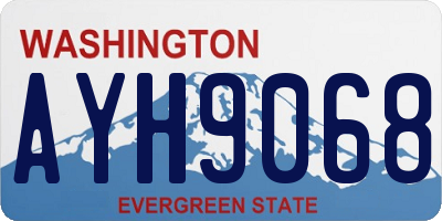 WA license plate AYH9068