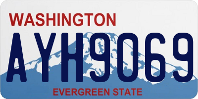 WA license plate AYH9069