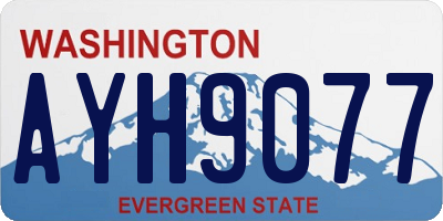 WA license plate AYH9077