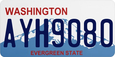 WA license plate AYH9080