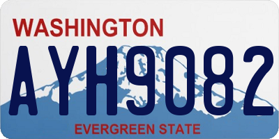 WA license plate AYH9082