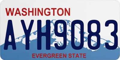 WA license plate AYH9083