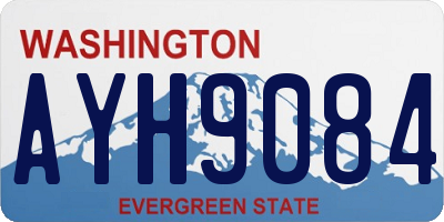 WA license plate AYH9084
