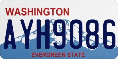 WA license plate AYH9086