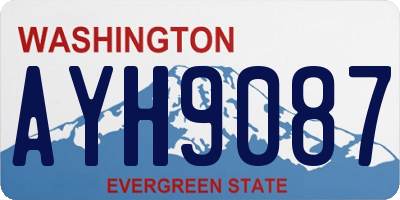 WA license plate AYH9087