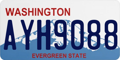 WA license plate AYH9088