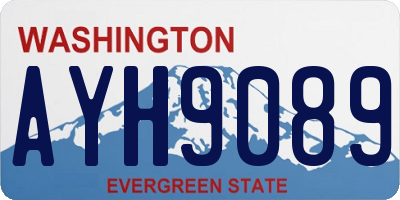 WA license plate AYH9089