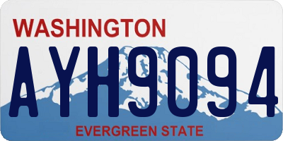 WA license plate AYH9094