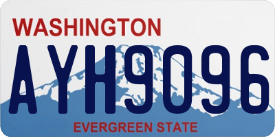 WA license plate AYH9096