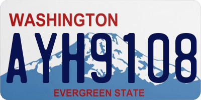 WA license plate AYH9108