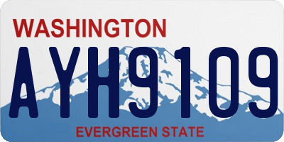 WA license plate AYH9109
