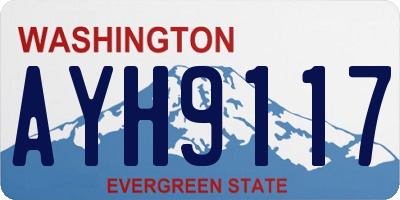 WA license plate AYH9117