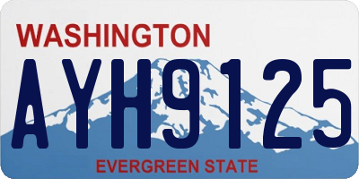 WA license plate AYH9125