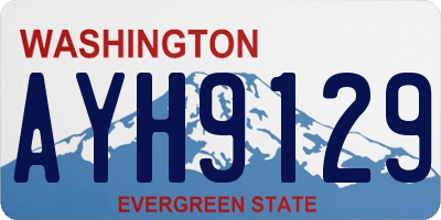 WA license plate AYH9129