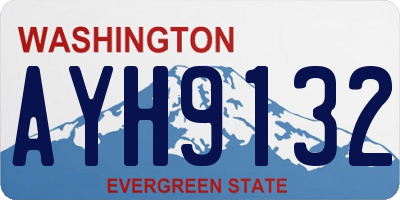WA license plate AYH9132