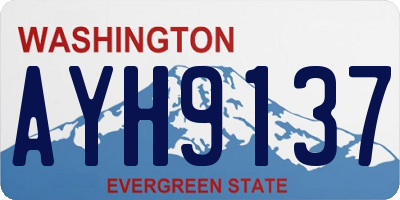 WA license plate AYH9137