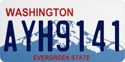 WA license plate AYH9141
