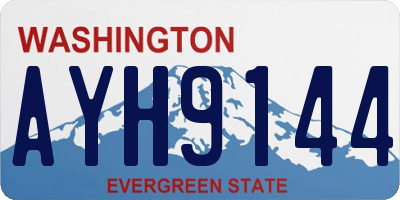 WA license plate AYH9144