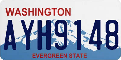 WA license plate AYH9148