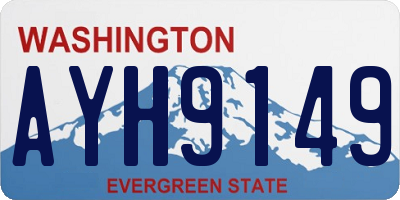 WA license plate AYH9149