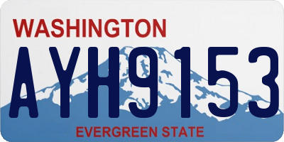 WA license plate AYH9153