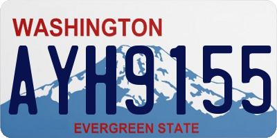 WA license plate AYH9155