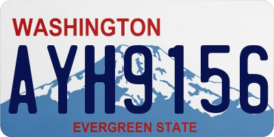 WA license plate AYH9156