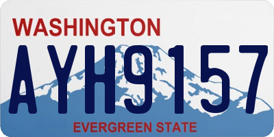 WA license plate AYH9157