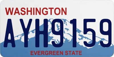 WA license plate AYH9159