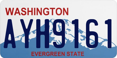 WA license plate AYH9161