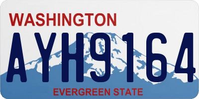 WA license plate AYH9164