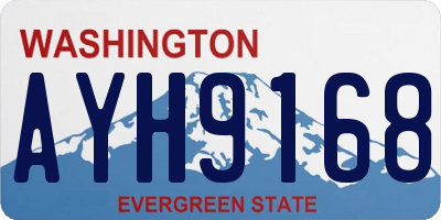 WA license plate AYH9168