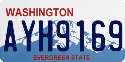 WA license plate AYH9169