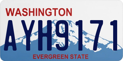 WA license plate AYH9171