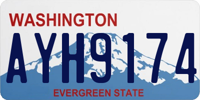 WA license plate AYH9174